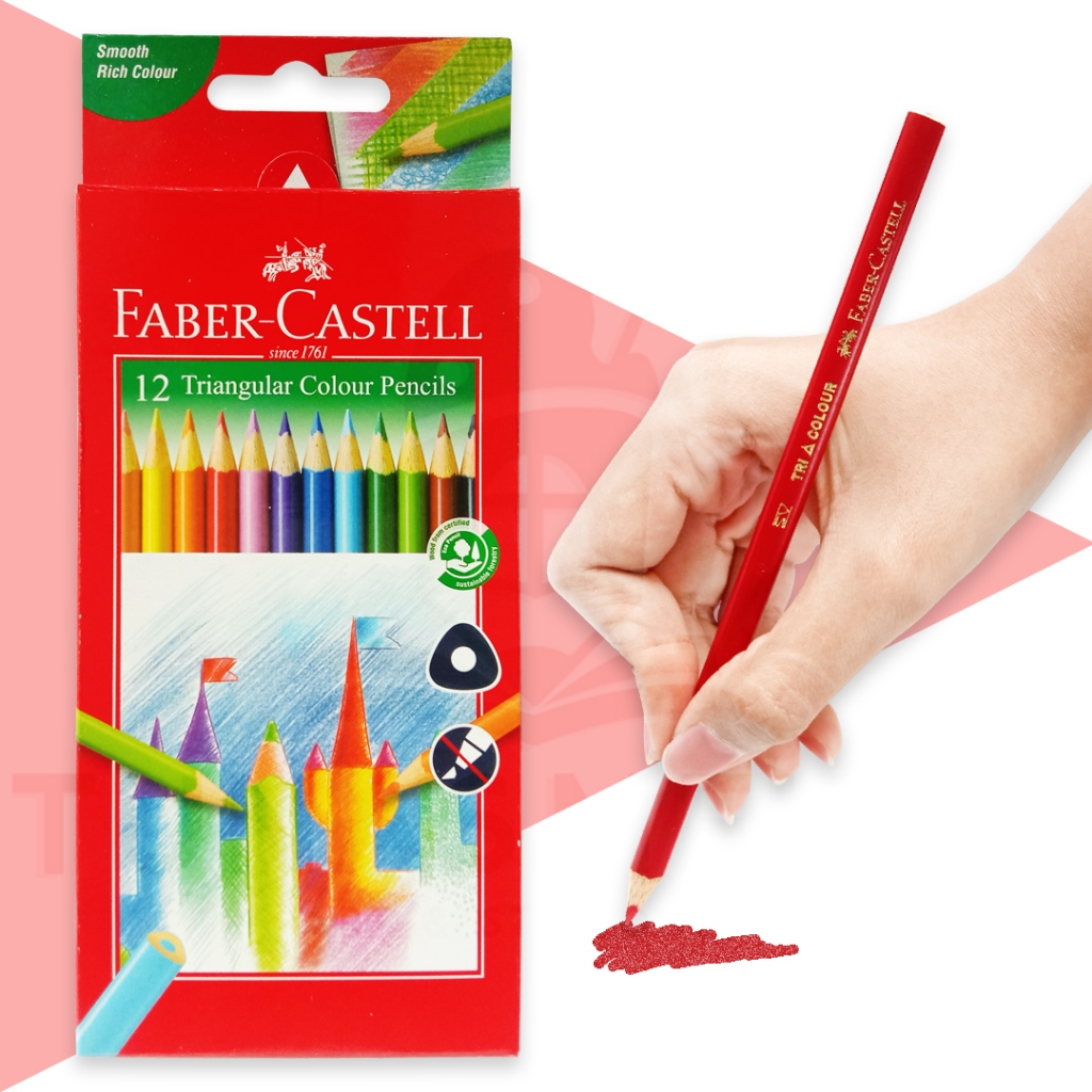 

Faber Castell Colour Pencils Tri Grip Pensil Warna Triangular