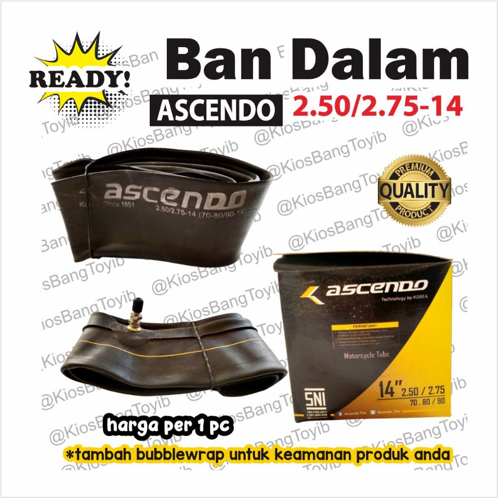 Ban Dalam Motor Bebek Matic ASCENDO 2.50/2.75-14