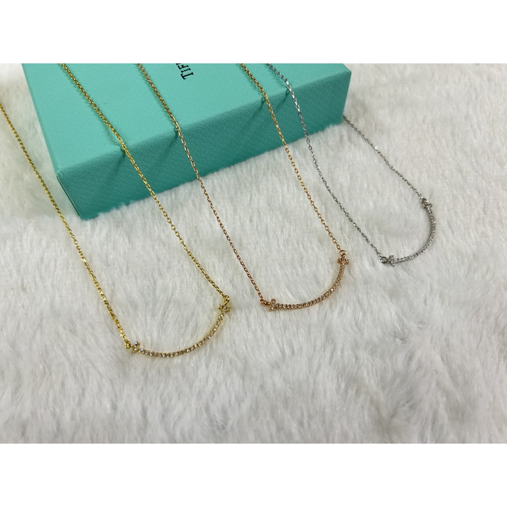 Kalung Smiley Berlian Tfn EMAS 17k AU750 Medium