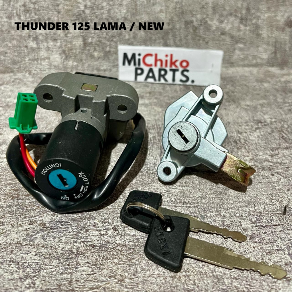 Kunci Kontak Assy Set Suzuki Thunder 125 Lama New Plus Kunci Jok Komplit