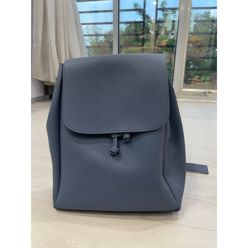 Tas Ransel PU kulit Miniso biru Brand new Tas unisex