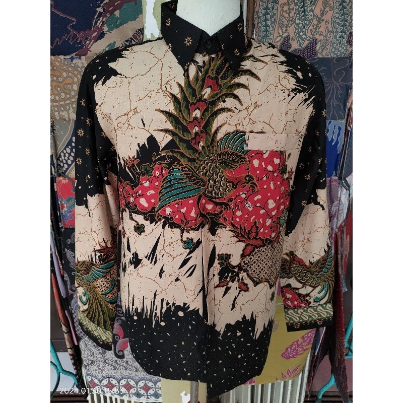 Kain batik solo abstrak peta isen