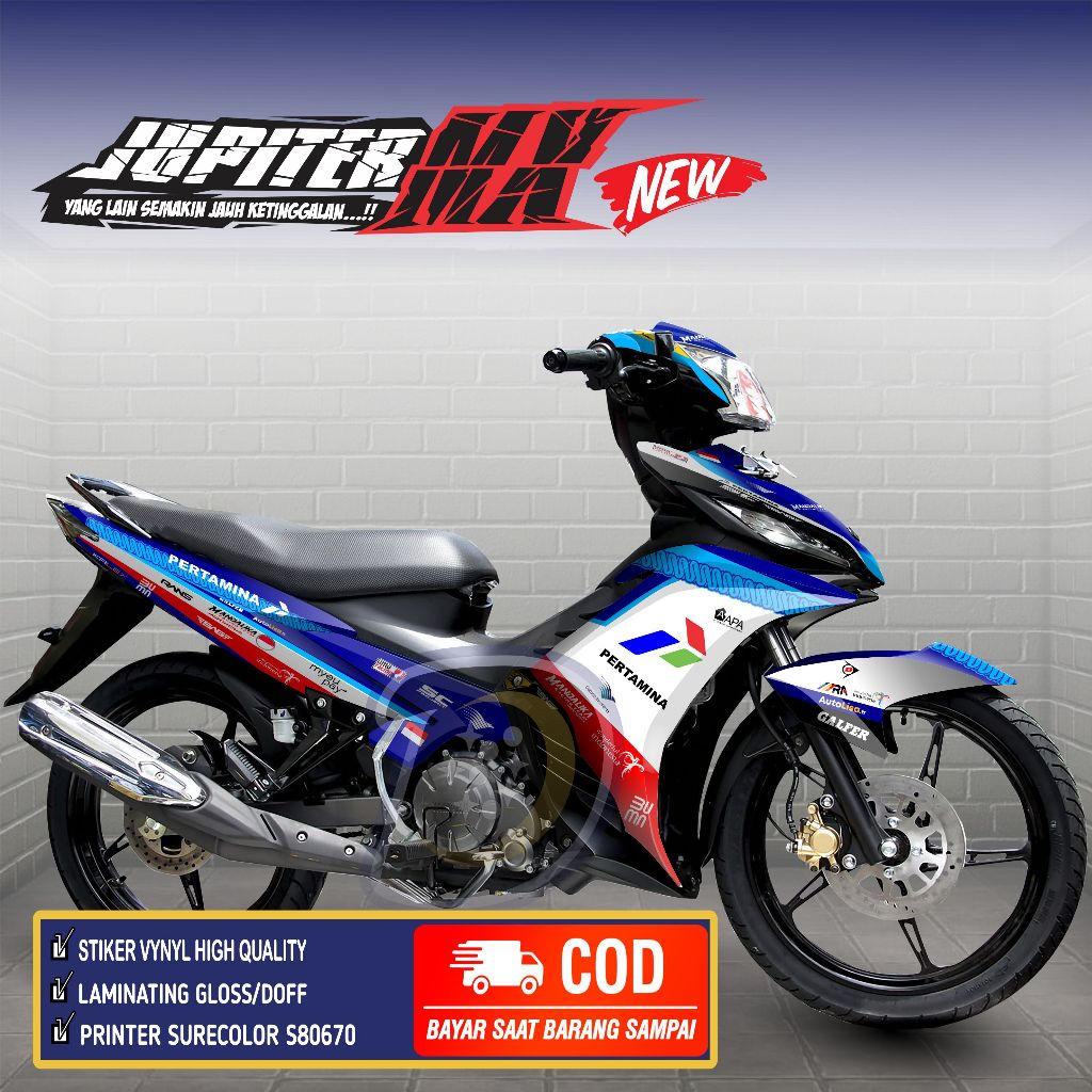 Stiker Mx 135 New Striping Motor Jupiter Mx 135 New Decal Yamaha Mx New 135 Mandalika Racing