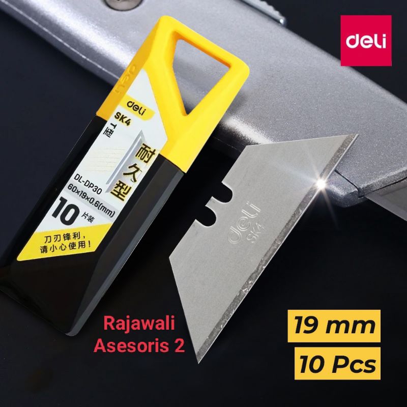 

Deli Mata Pisau Cutter Knife Blade Alloy Steel SK4 19mm 10 PCS
