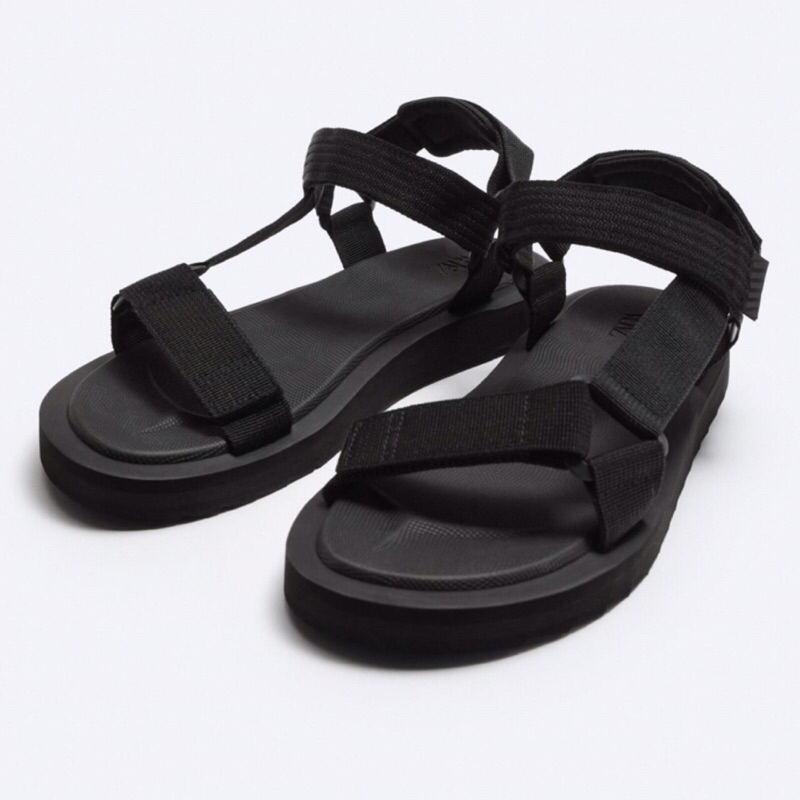 ZARA Men Sandal Technical Sendal Gunung Pria Black