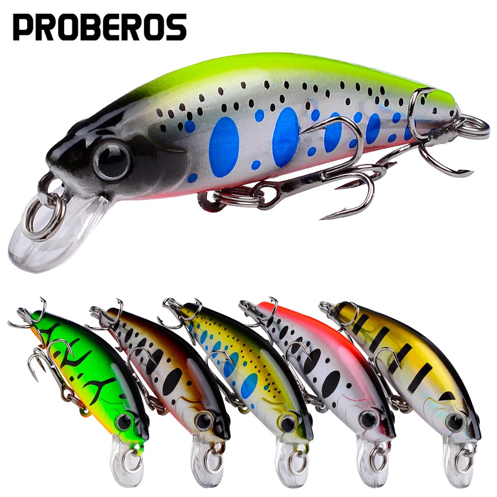 Umpan pancing Minnow Sinking premium Proberos 5,6 cm 6,8 gram shore fishing fishing lure