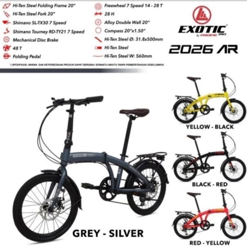 SEPEDA LIPAT 2026AR EXOTIC BIKE PACIFIC BONCENGAN MURAH ORIGINAL