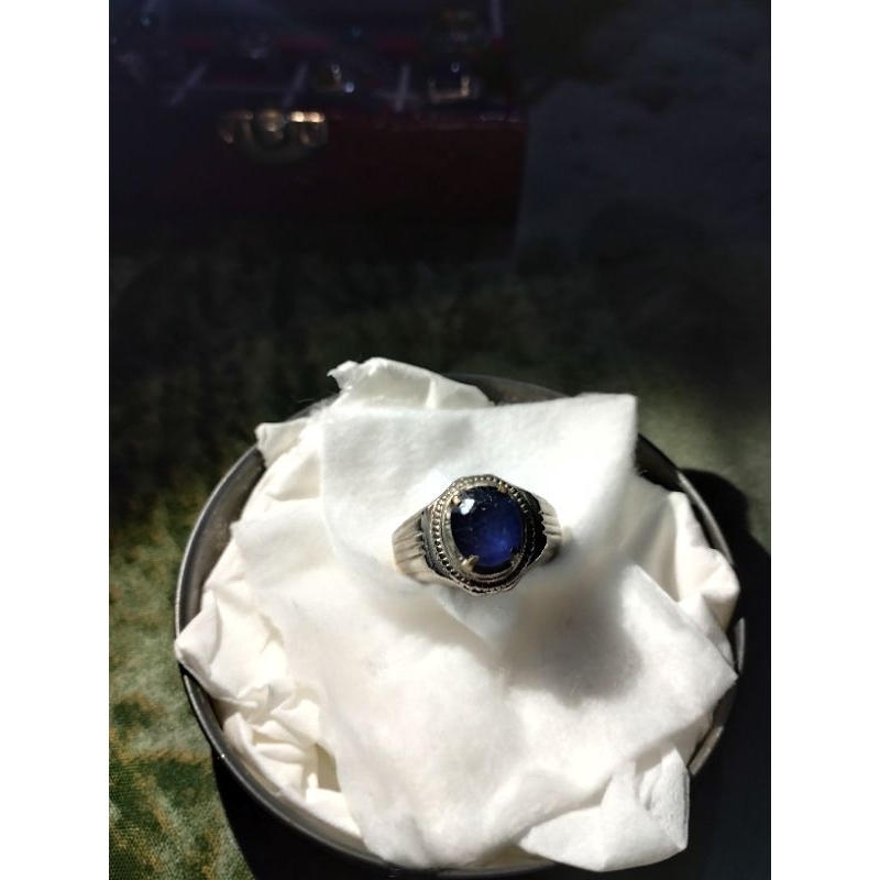 batu blue safire natural