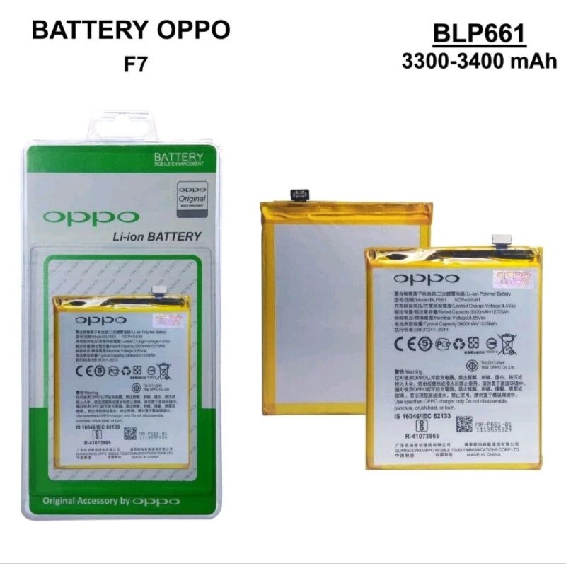 BATERAI BATRE OPPO F7 BLP661 ORIGINAL