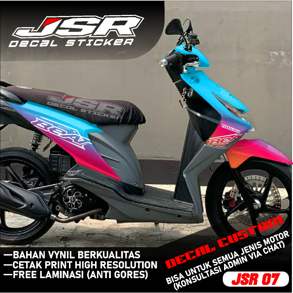 DECAL BEAT KARBU  FULL BODY ,DEKAL STIKER BEAT KARBU FULL BLOK  , VARIASI STIKER FULL BODY BEAT KARB