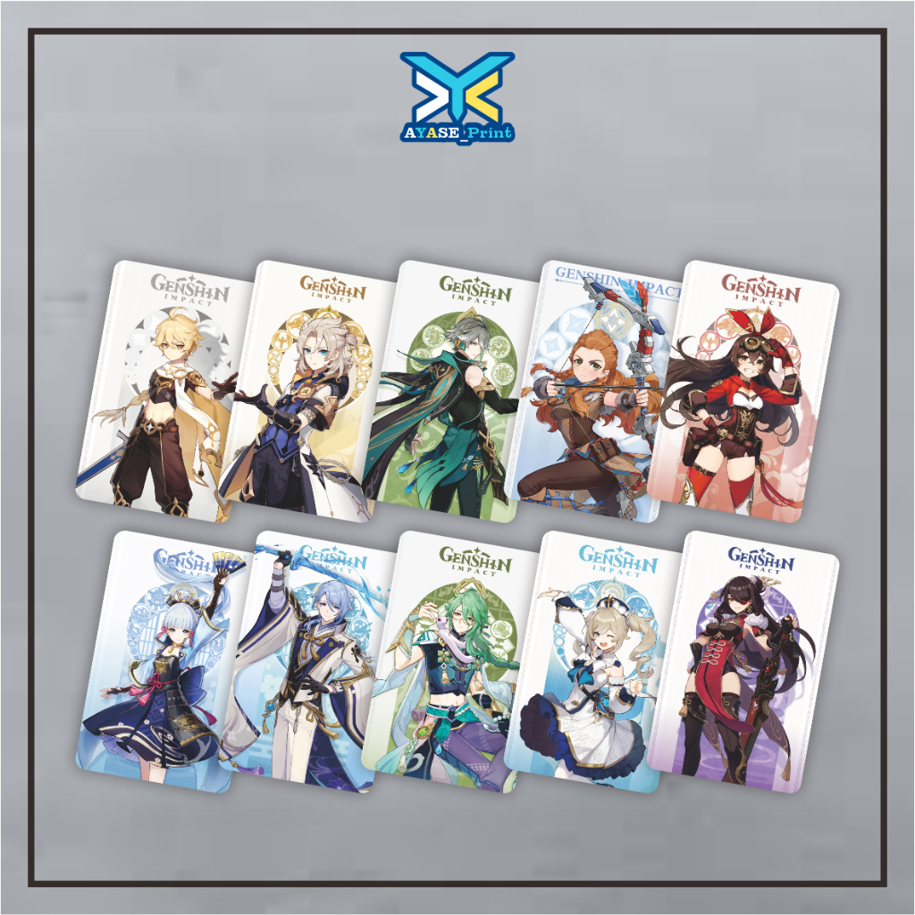 Koleksi Photocard Anime Game Genshin Impact G1(MINIMAL ORDER 12 PCS) - Aether Albedo Alhaitham Aloy 