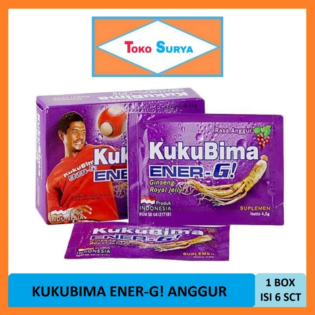 

KukuBima Energi Sidomuncul Rasa Anggur 6 Sachet x 4.5 Gr