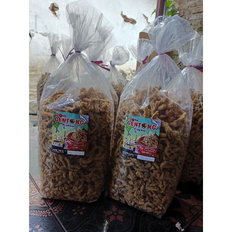 

Keripik Usus Renyah Gurih Merek Gentong Snack kiloan 250 Gram