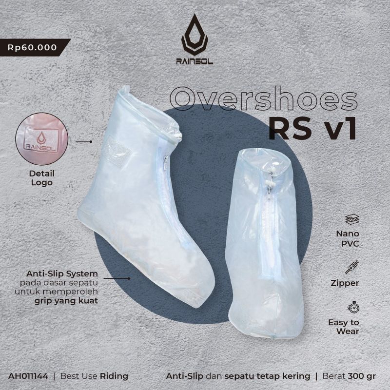 rainsol overshoes jas hujan sepatu rainsol cover sepatu