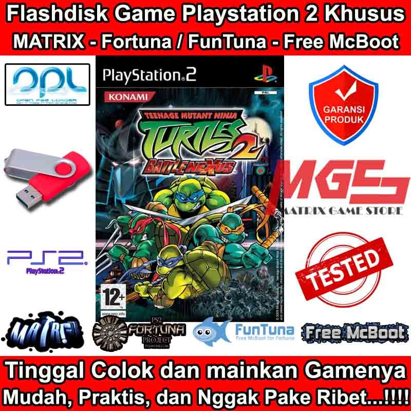 Flashdisk Game PS2 PS 2 TMNT - Teenage Mutant Ninja Turtles 2 - Battle Nexus