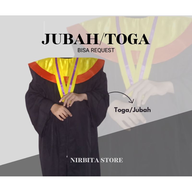 Toga Wisuda XXXL - Jubah Wisuda - Jubah Sarjana - Perlengkapan Wisuda - Peralatan Wisuda - Atribut W