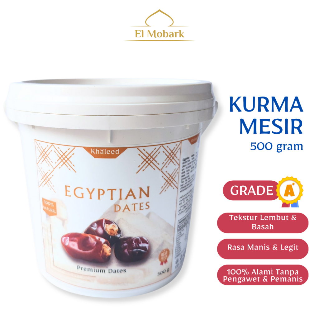 

Kurma Mesir 500 gram Grade A Premium Kemasan Ember / Kurma Madu Mesir 500 g Kemasan Ember