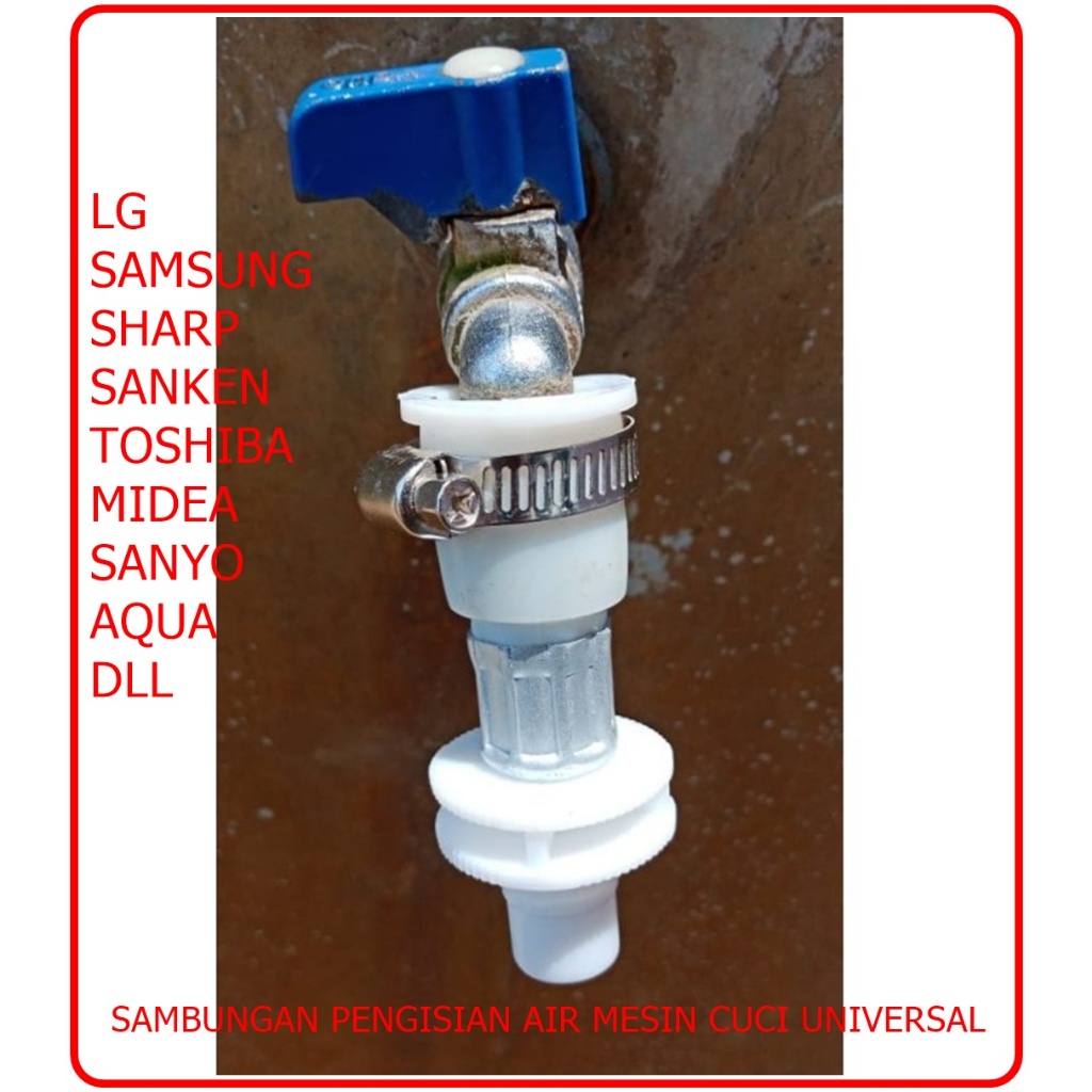 SAMBUNGAN SELANG AIR MESIN CUCI UNIVERSAL - KEPALA INLET AIR MESIN CUCI