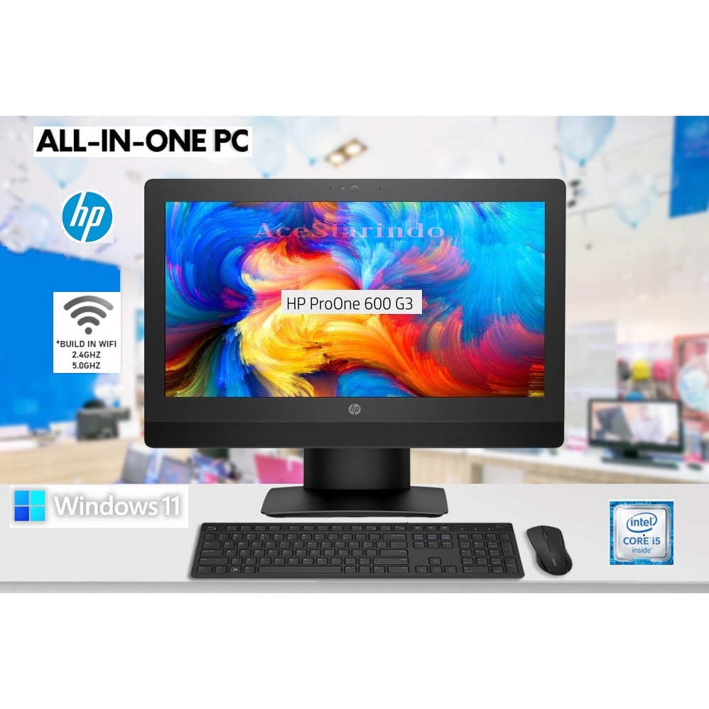 CI5 Gen7 - PC AIO - IPS 22"-W11- HP ProOne 600 G2 G3 All In One - Intel Core i5 Gen 7 SSD 1TB DDR4 3