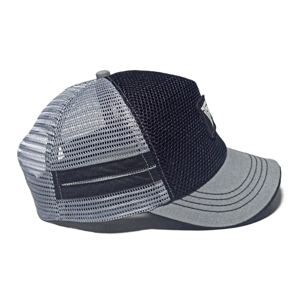 Topi Trucker lidah Pendek Topi Pria Trucker Jaring Original Hitam Abu Topi jaring Pria