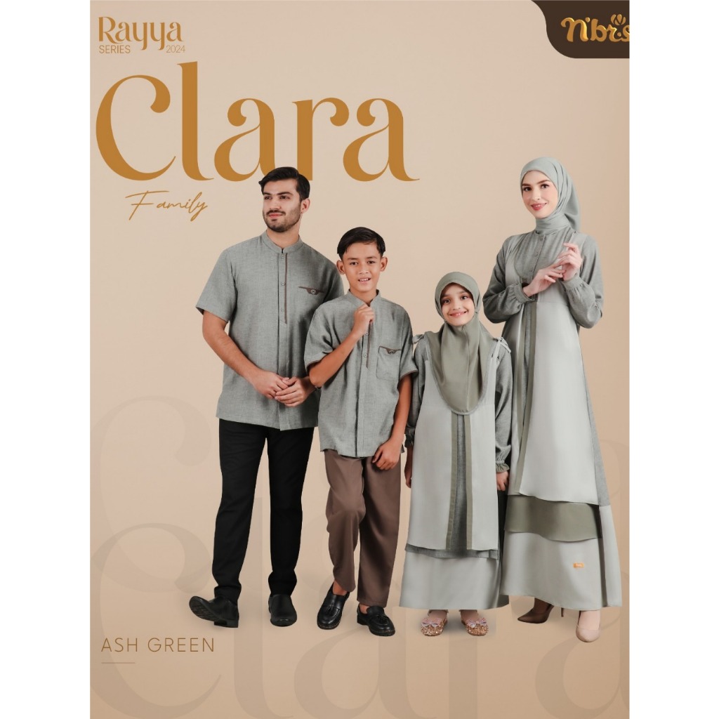 Nibras Sarimbit Clara Dry Rose Nibras Couple Keluarga Fashion Muslim Baju Couple Pasangan