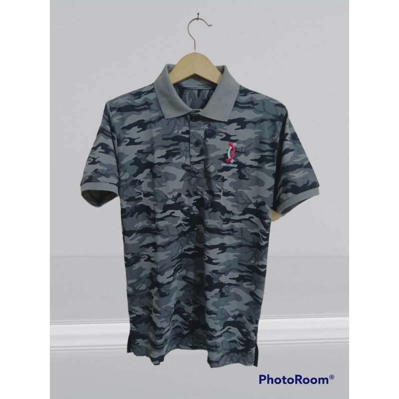 kaos krah pria uncle west loreng exlusive  tangan pendek