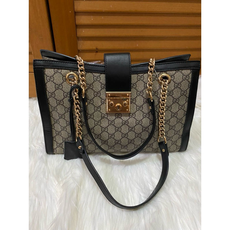 preloved tas Gucci padlock size medium