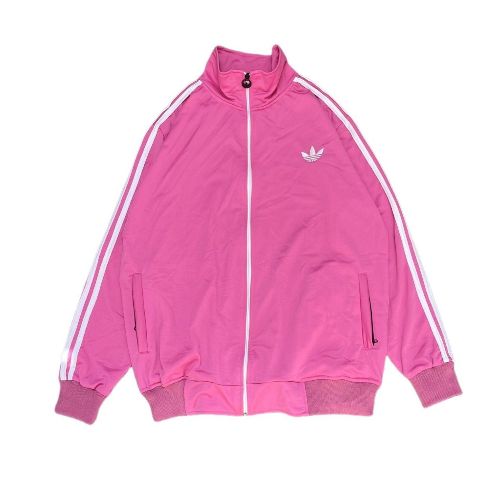 JAKET TRACKTOP ADIDAS FIREBIRD STRIP WHITE ON PINK