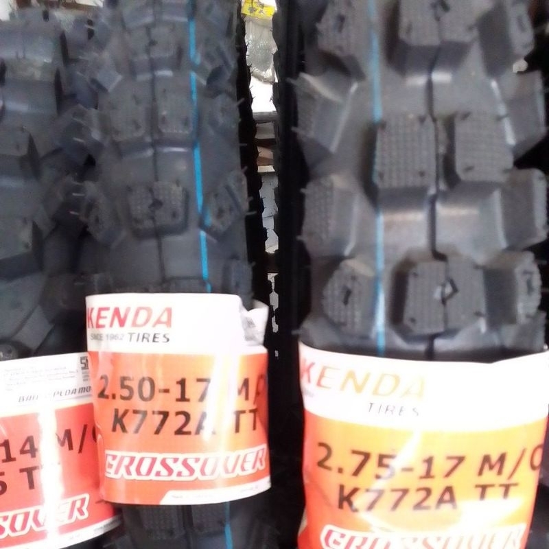 ban trail kenda ring 17 sepasang depan dan belakang ukuran 250/17 dan 275/17