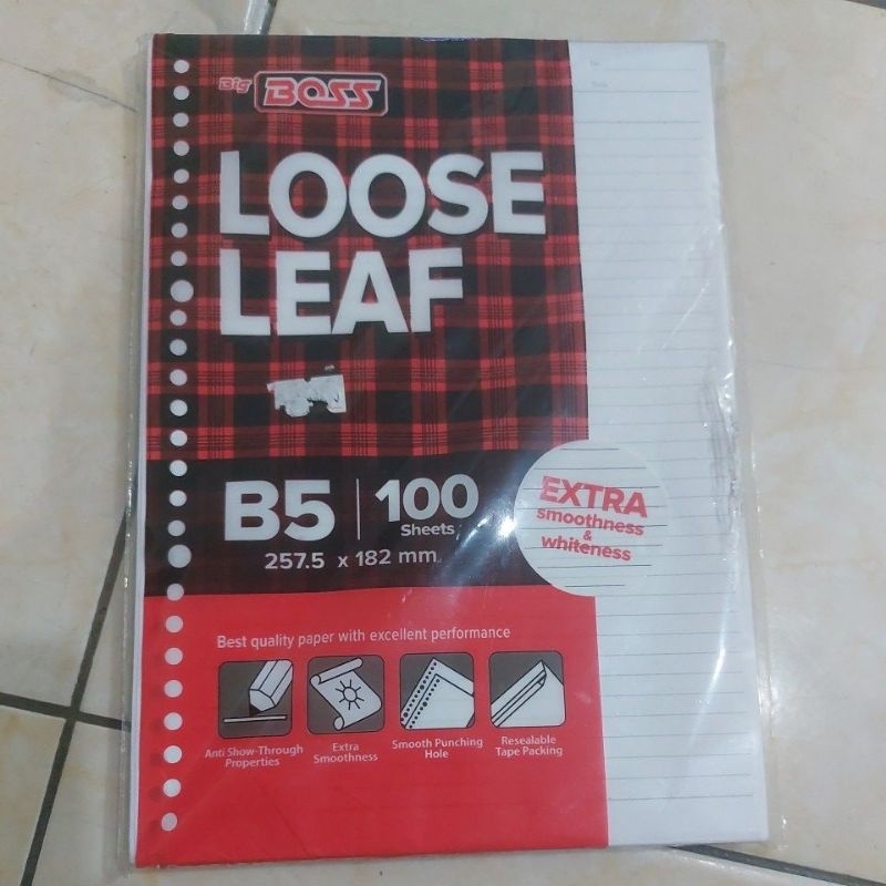 

BigBoss Loose Leaf B5 isi 100 Bergaris