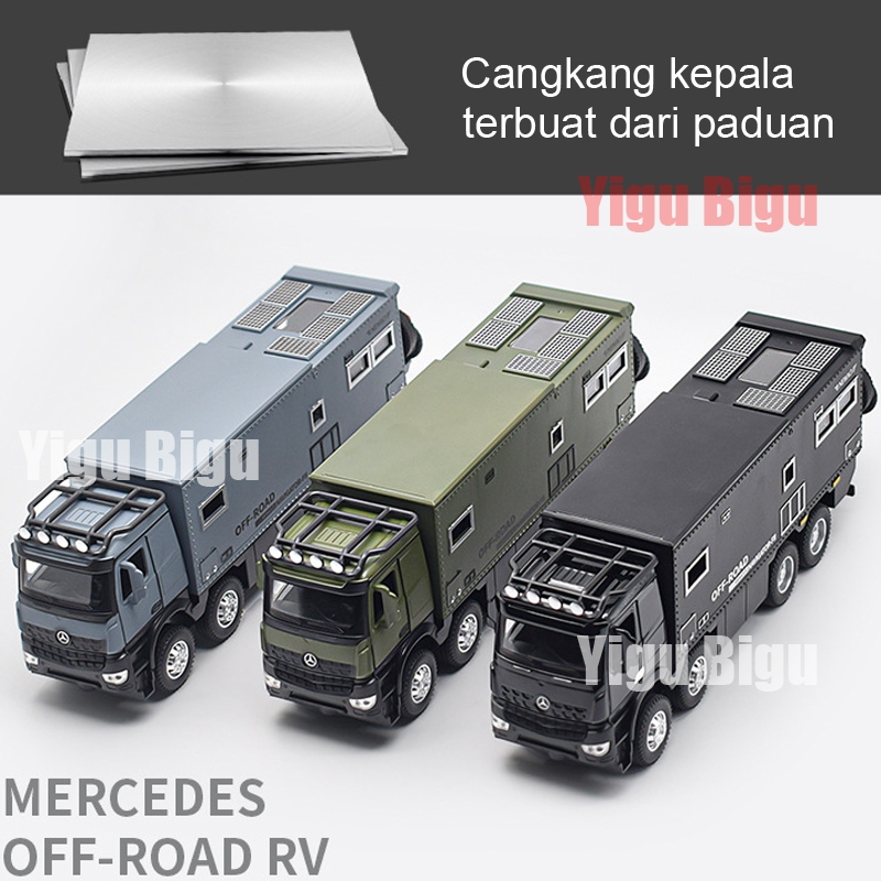 Terbaik Skala 1:32 OFF ROAD RV Mobil Miniatur Mercedes Benz Arocs Nomadism Navigator F II HQ Truck