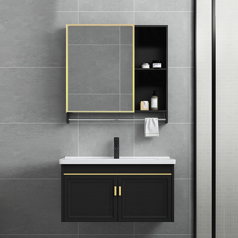 Wastafel kamar mandi/Kombinasi kabinet wastafel keramik/Lemari cermin/Lemari Kamar Mandi Aluminium