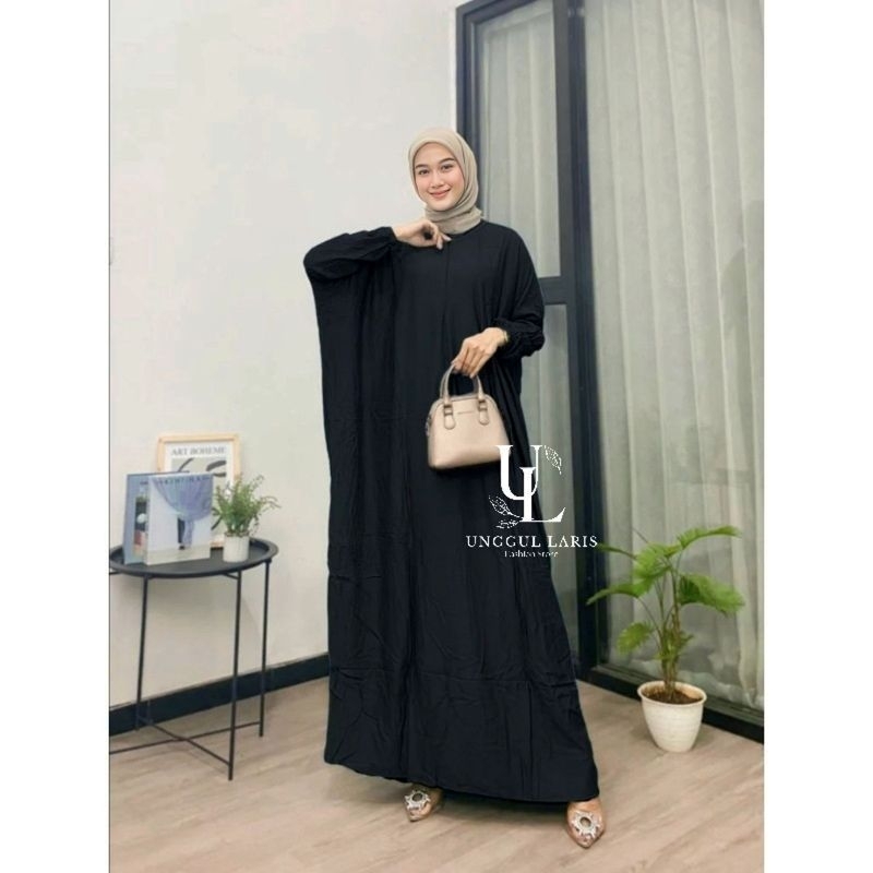 Kaftan Jumbo Polos Gamis Kaftan Rayon Premium Resleting Depan Busui Kaftan Remaja 2024