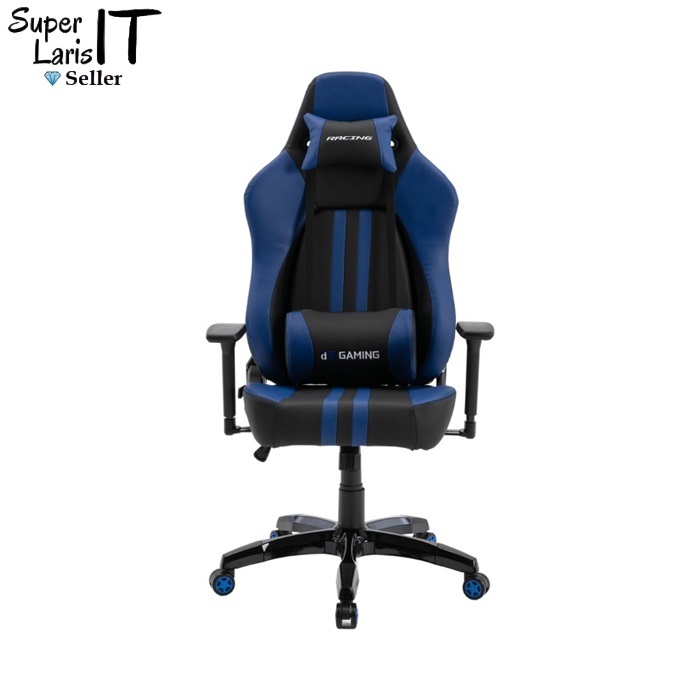 Kursi Gaming Digital Alliance Racing X Blue Azure - 3D Armrest, Headrest, Class 4 Gas Lift