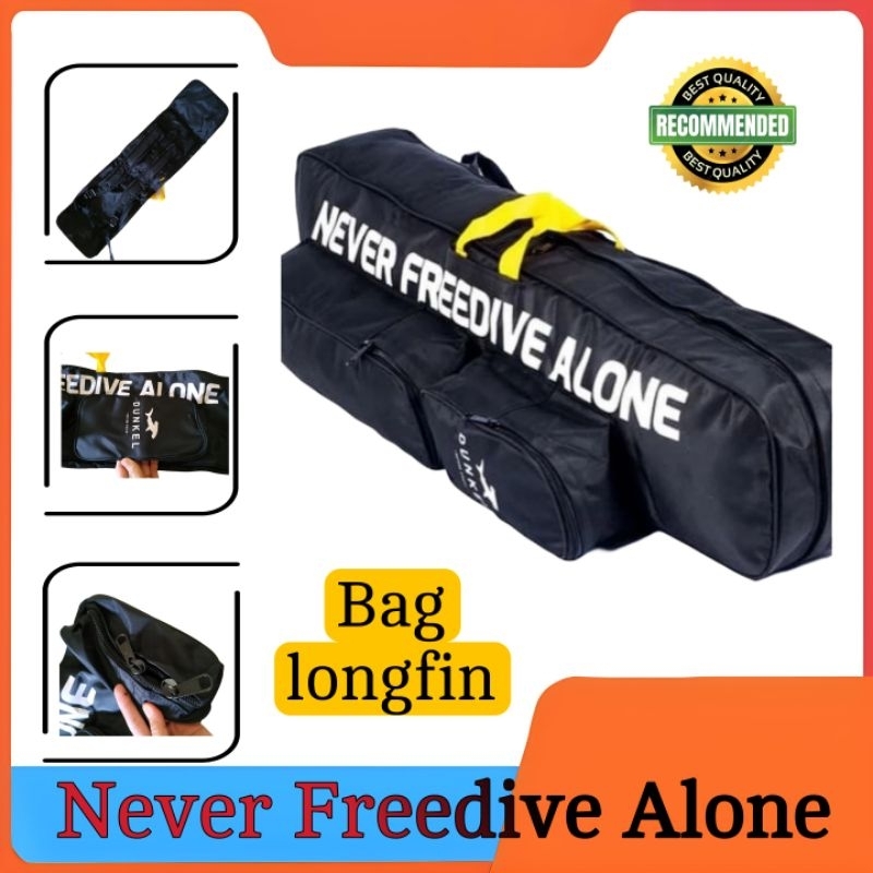 Dunkel Tas Longfin Freediving Perlengkapan Diving Spearfishing Bag Never Freedive Alone