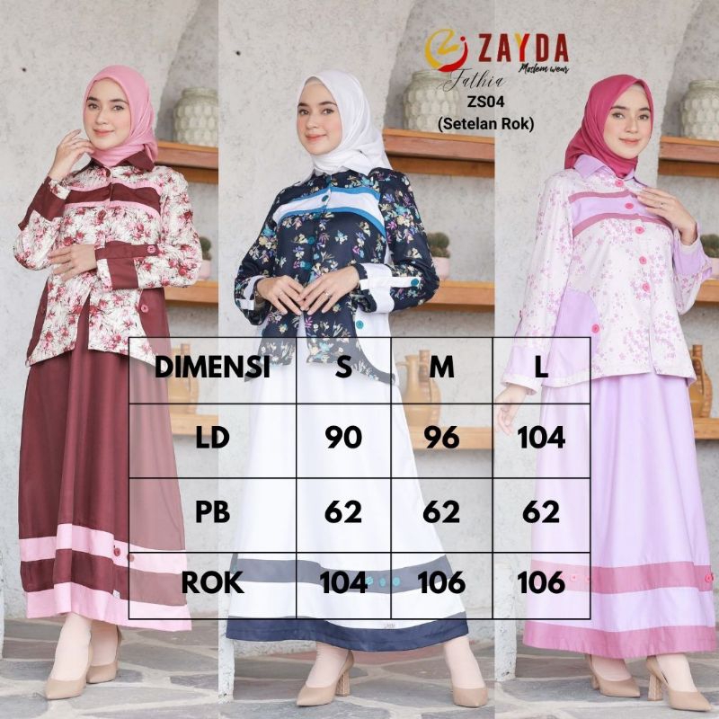 Setelan rok ZS04 by Zayda