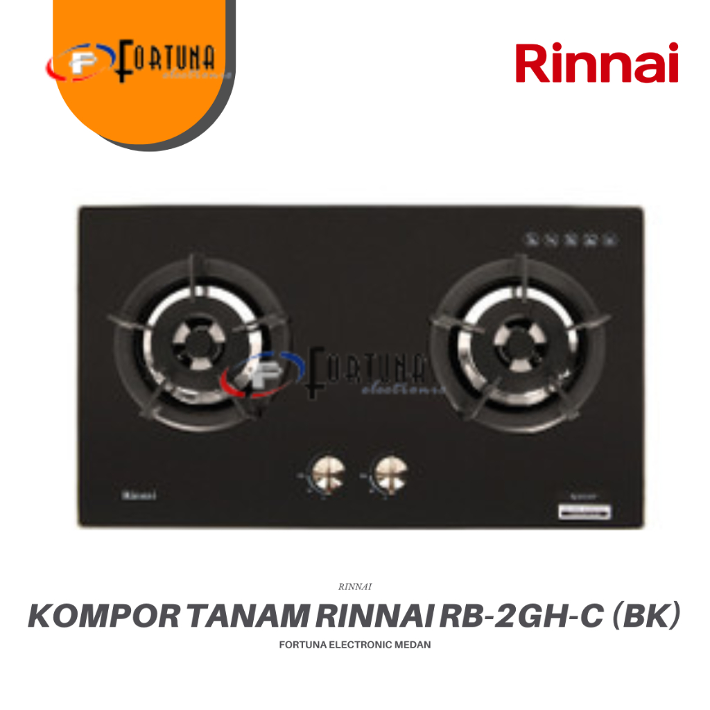 RINNAI KOMPOR TANAM RB 2 GHC BK / RINNAI RB2GHCBK MEDAN GOSEND