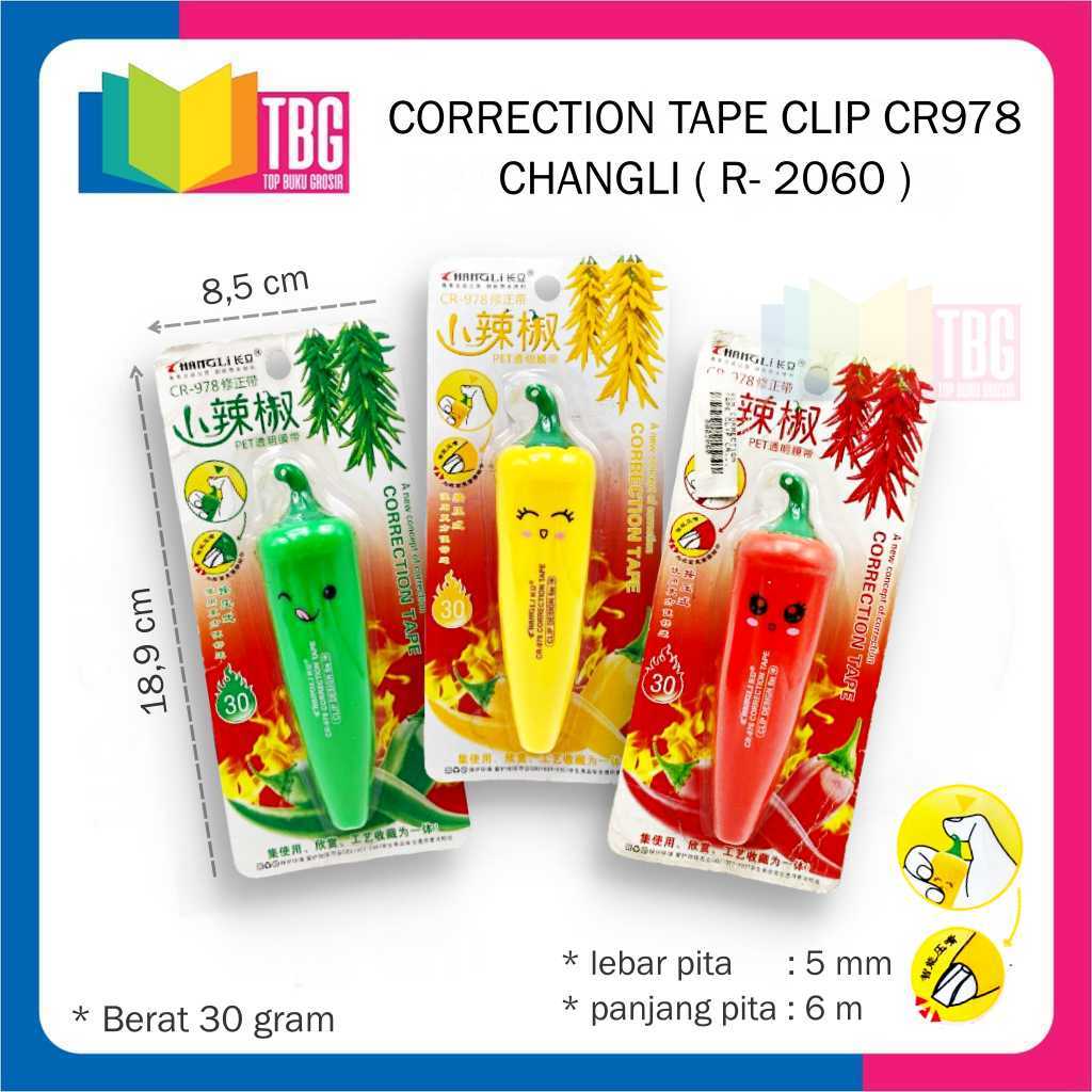 

1 PCS CORRECTION TAPE CLIP CR978 CHANG LI / PENGHAPUS BALLPOINT / TIP-X KERTAS / TIPE-X PITA (R-2060)