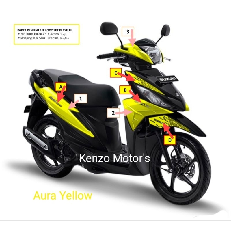 [990H0-40J50-PQENEW BODY SET ADDRESS PLAYFULL (AURA YELLOW)_ADDRESS PLAYFULL