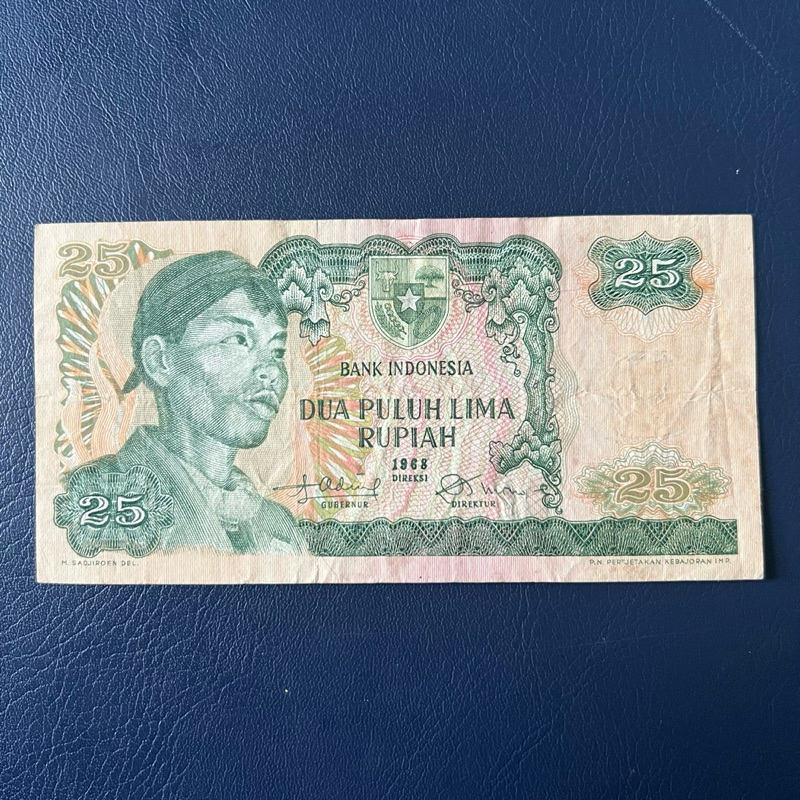 25 rupiah sudirman 1968