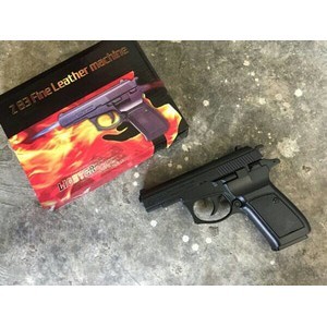 Mancis Pajangan Korek Unik Motif Pistol Makarrov Leather Machine Metal