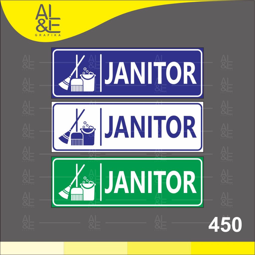 

450 - STIKER JANITOR - VINYL STIKER RITRAMA INDOOR