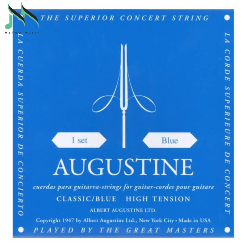 Senar Nylon Albert Augustine - Senar Gitar Classic Blue High Tension