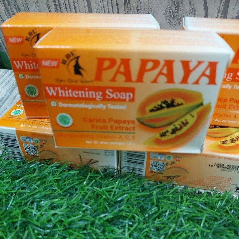 SABUN PAPAYA Whitening Soap/RDL PAPAYA RATU DUTA LESTARI/Sabun Pepaya