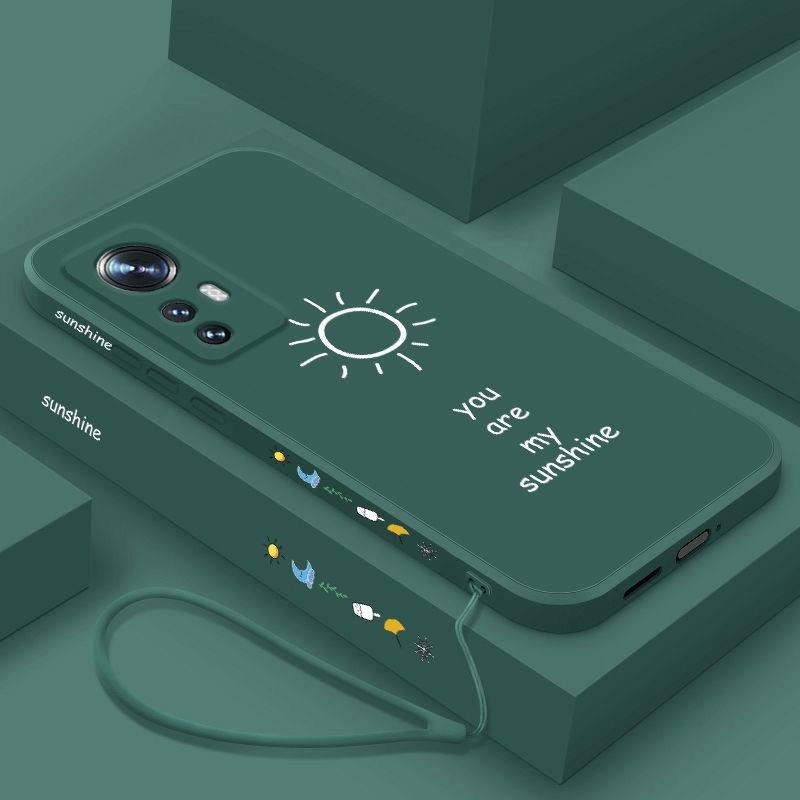 Case Xiaomi Mi 11 Lite/ Mi 12 Lite Free Tali Lanyard Sunshine Phone Silikone Case Cover Tali Shockpr