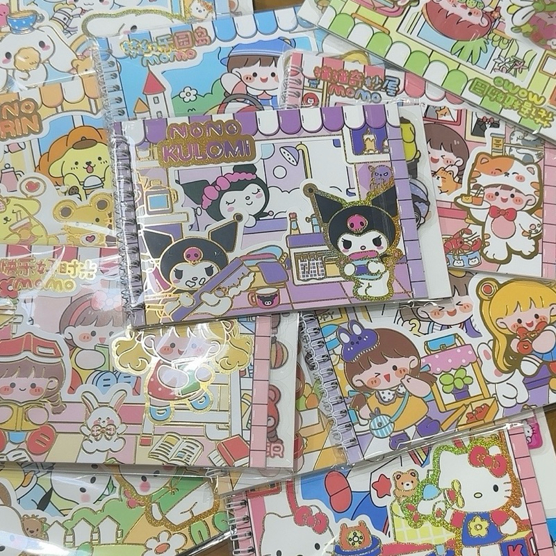 

STV Stiker Buku binder isi 10 Lembar Karakter Sanrio Momo Lucu Sticker NoteBook