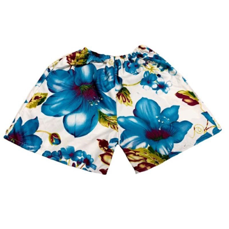 celana kolor pendek wanita motif bunga top 1