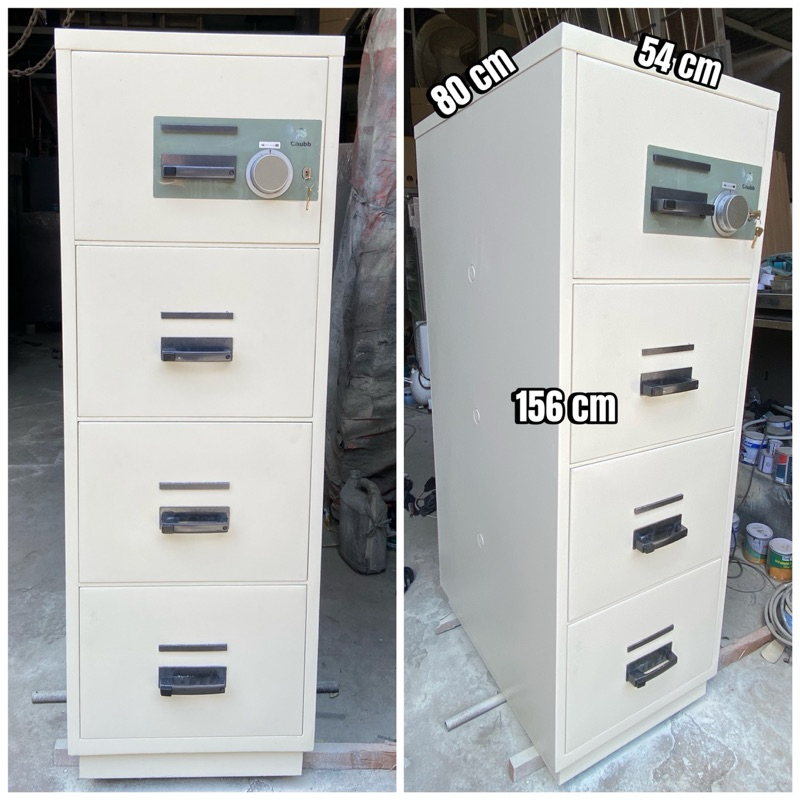 RPF Fireproof CHUBB 4 Laci Brankas Filling Cabinet Tahan Api Bekas Brangkas Chubbsafes