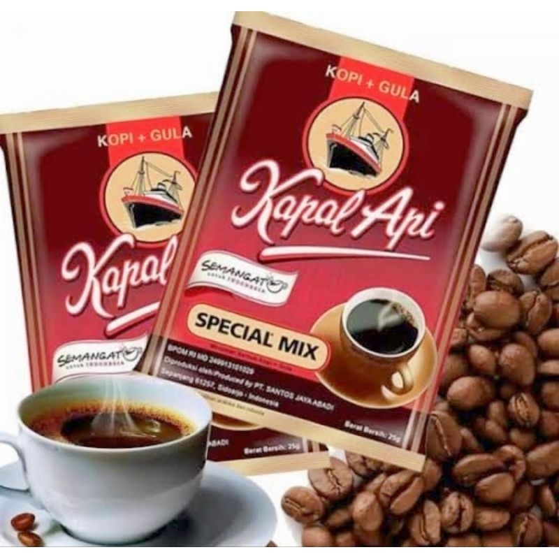 

Kopi kapal api special mix 1 sachet 25 gram .enak