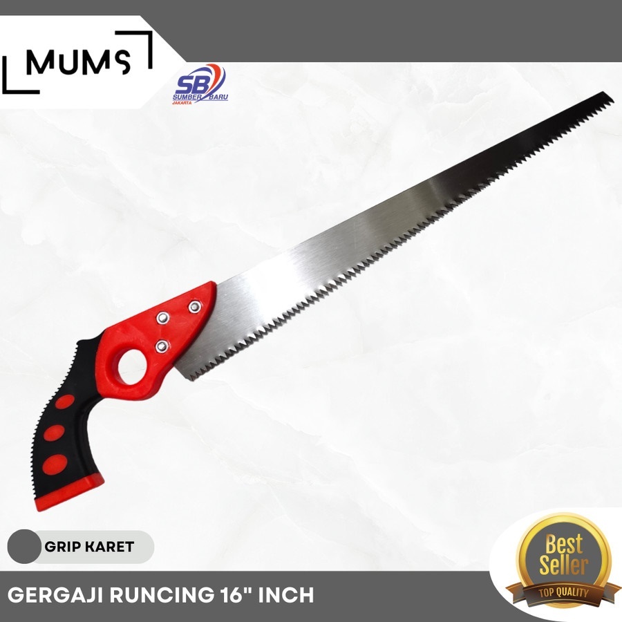 Gergaji Runcing Lancip Teflon Potong Kayu Triplek Kikir Mesin 16" Inch Gergaji Pemotong Ranting Daha